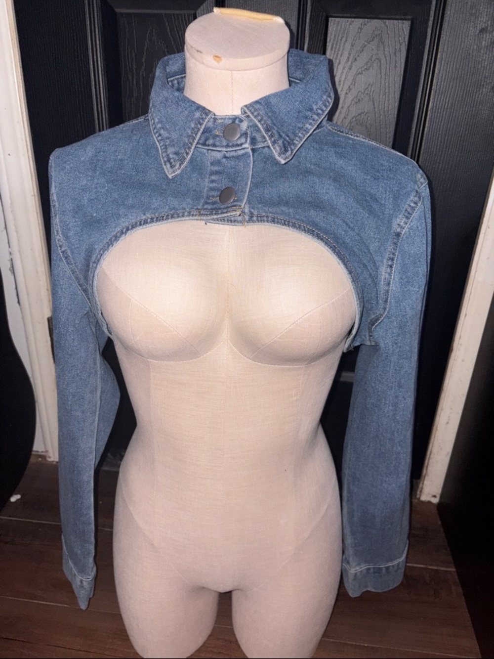 Windsor Light Blue Denim Cropped Bolero Jacket